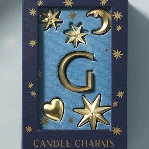 NWT ANTHROPOLOGIE Gold Star and Moon Candle Charms